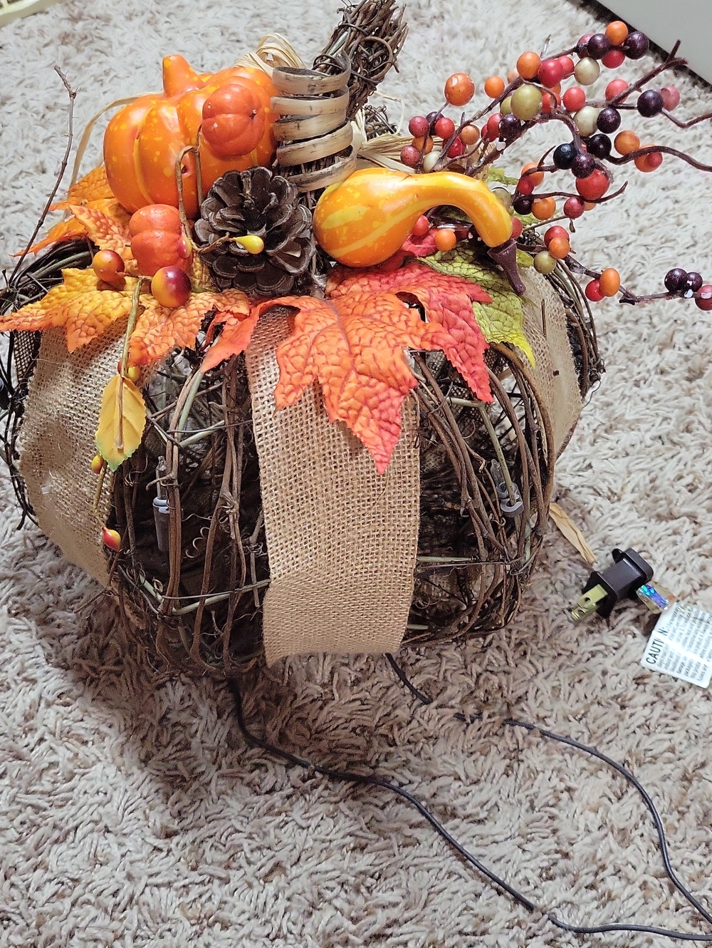 Autumn Harvest Decorative Pumpkin Accent - Orange Fall Table Décor